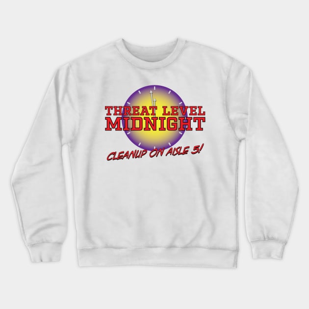 Threat Level Midnight Crewneck Sweatshirt by Shirt Happens